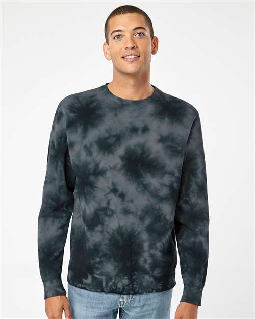 Independent Trading Co. Unisex Midweight Tie-Dyed Crewneck Sweatshirt - Independent Trading Co. PRM3500TD