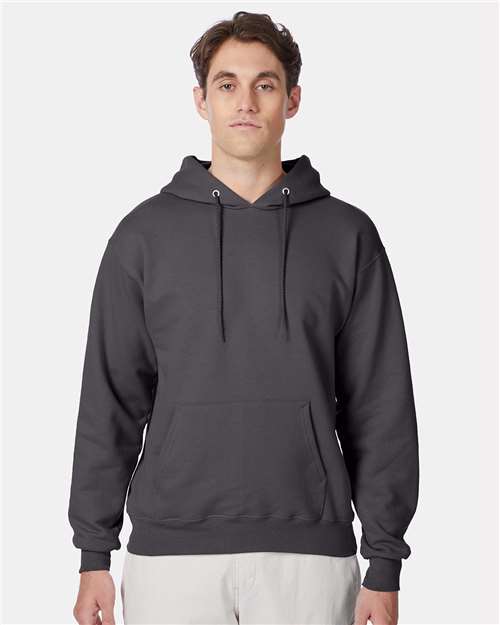 Hanes Ultimate Cotton® Hooded Sweatshirt - Smoke Grey - Hanes F170 Hanes Smoke Grey S