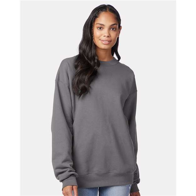 Hanes Ultimate Cotton® Crewneck Sweatshirt - Smoke Grey - Hanes F260 Hanes