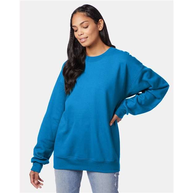 Hanes Ultimate Cotton® Crewneck Sweatshirt - Teal - Hanes F260 Hanes