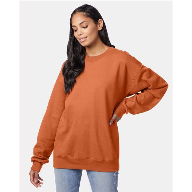 Hanes Ultimate Cotton® Crewneck Sweatshirt - Pumpkin - Hanes F260 Hanes