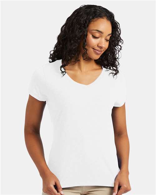 Hanes 42VT Women's Perfect-T Triblend V-Neck T-Shirt