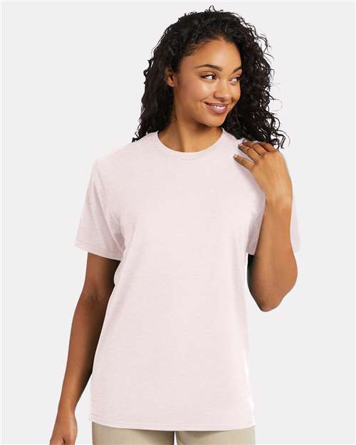 Hanes Perfect-T T-Shirt - Body Blush Heather - Hanes 4980 Hanes Body Blush Heather S