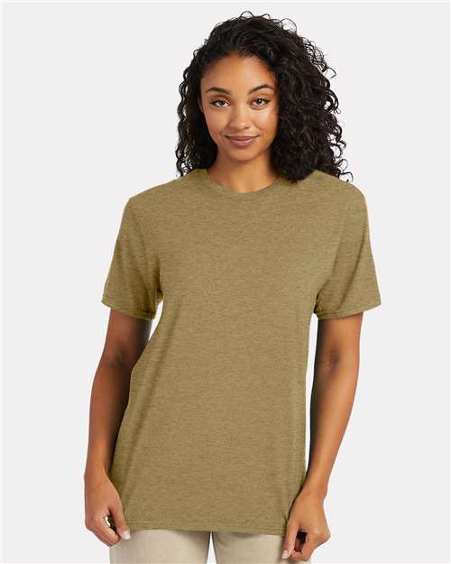 Hanes Perfect-T T-Shirt - Brown Sugar Heather - Hanes 4980 Hanes Brown Sugar Heather S