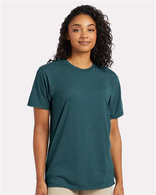 Hanes Perfect-T T-Shirt - Jade Pine Heather - Hanes 4980 Hanes