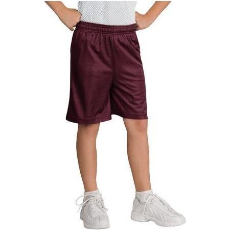 Youth PosiCharge™ Classic Mesh Short DRI-EQUIP Maroon 3X-Large