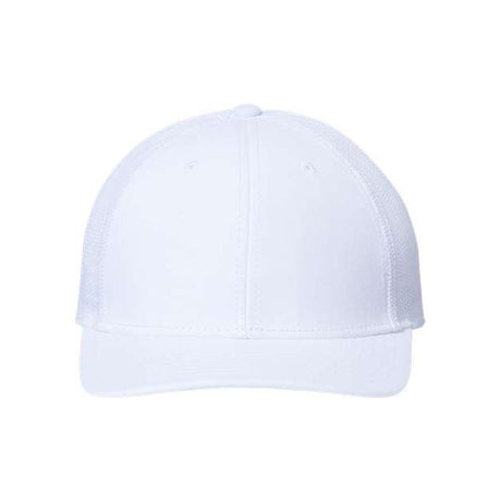 Atlantis Headwear Sustainable Recy Three Trucker Cap - Atlantis Headwear RETH Atlantis Headwear White/ White Adjustable