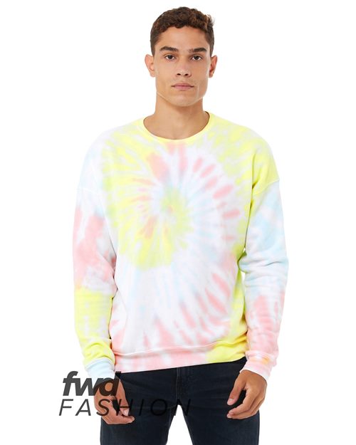 Bella + Canvas 3945RD Unisex FWD Fashion Tie-Dyed Crewneck Sweatshirt