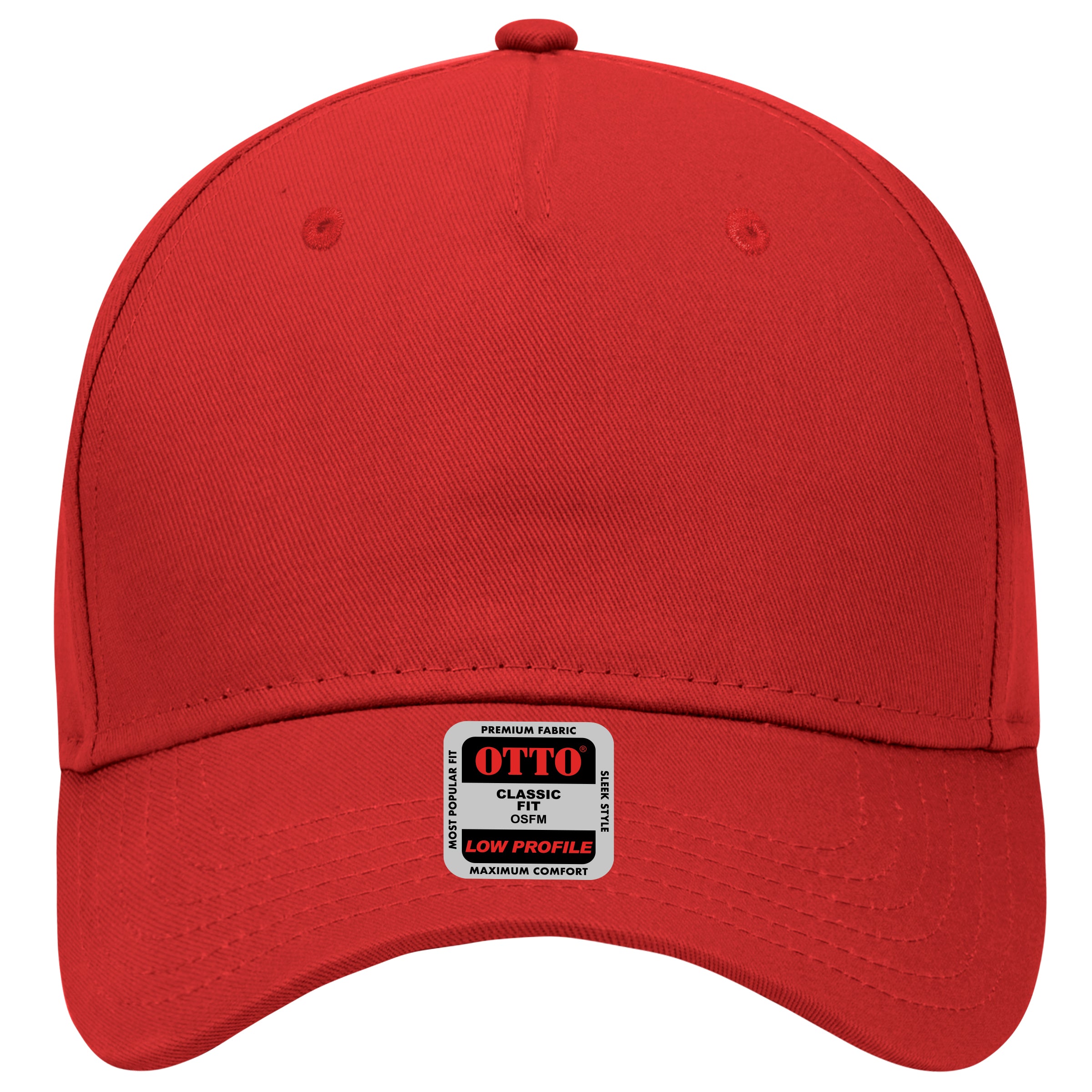 OTTO CAP 5 Panel Low Profile Baseball Cap OTTO 99-598 Otto Cap 002 - Red OSFM - Adult