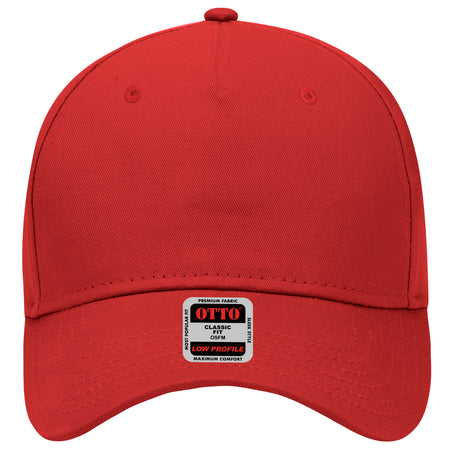 OTTO CAP 5 Panel Low Profile Baseball Cap OTTO 99-598 Otto Cap 002 - Red OSFM - Adult