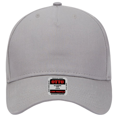 OTTO CAP 5 Panel Low Profile Baseball Cap OTTO 99-598 Otto Cap 014 - Gray OSFM - Adult