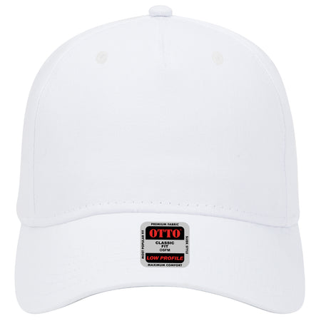 OTTO CAP 5 Panel Low Profile Baseball Cap OTTO 99-598 Otto Cap 016 - White OSFM - Adult