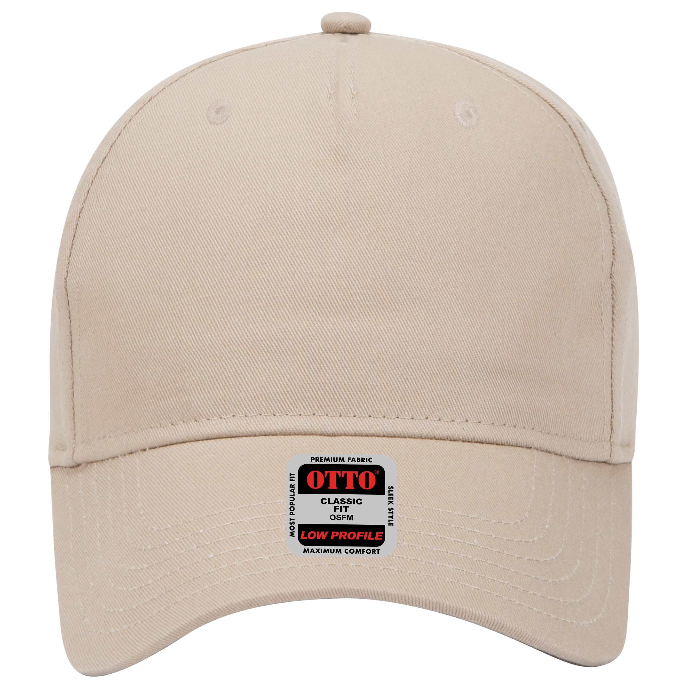 OTTO CAP 5 Panel Low Profile Baseball Cap OTTO 99-598 Otto Cap 032 - Khaki OSFM - Adult