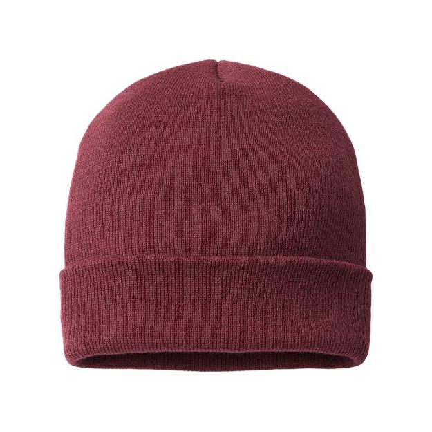 CAP AMERICA USA-Made 12" Cuffed Beanie - CAP AMERICA TKN24 CAP AMERICA Maroon One Size