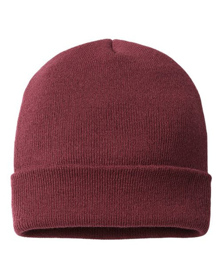 CAP AMERICA USA-Made 12" Cuffed Beanie - CAP AMERICA TKN24 CAP AMERICA Maroon One Size