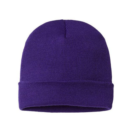 CAP AMERICA USA-Made 12" Cuffed Beanie - CAP AMERICA TKN24 CAP AMERICA Purple One Size