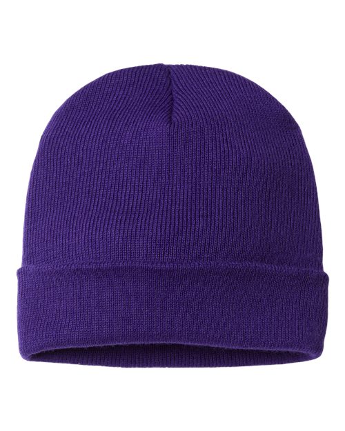 CAP AMERICA USA-Made 12" Cuffed Beanie - CAP AMERICA TKN24 CAP AMERICA Purple One Size