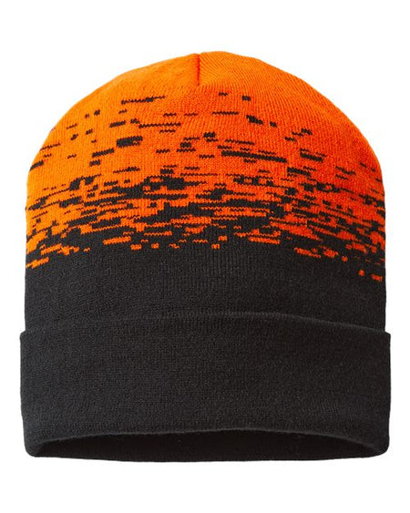 CAP AMERICA USA-Made Static Cuffed Beanie - CAP AMERICA RKS12 CAP AMERICA Black/ Deep Orange One Size