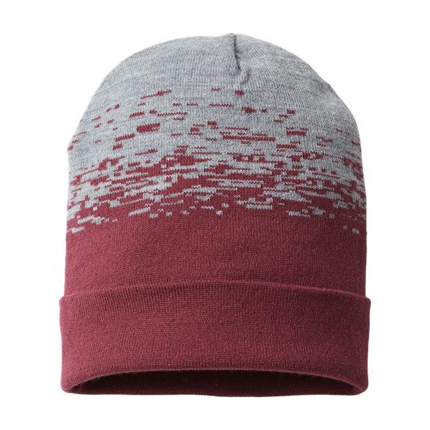 CAP AMERICA USA-Made Static Cuffed Beanie - CAP AMERICA RKS12 CAP AMERICA Maroon/ Heather One Size