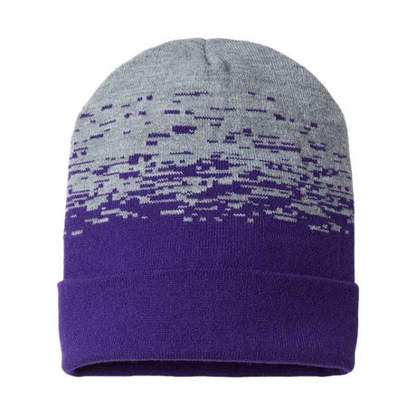 CAP AMERICA USA-Made Static Cuffed Beanie - CAP AMERICA RKS12 CAP AMERICA Purple/ Heather One Size