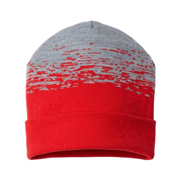 CAP AMERICA USA-Made Static Cuffed Beanie - CAP AMERICA RKS12 CAP AMERICA True Red/ Heather One Size