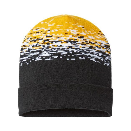 CAP AMERICA USA-Made Static Cuffed Beanie - CAP AMERICA RKS12 CAP AMERICA Black/ White/ Gold One Size