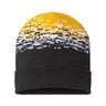 CAP AMERICA USA-Made Static Cuffed Beanie - CAP AMERICA RKS12 CAP AMERICA Black/ White/ Gold One Size