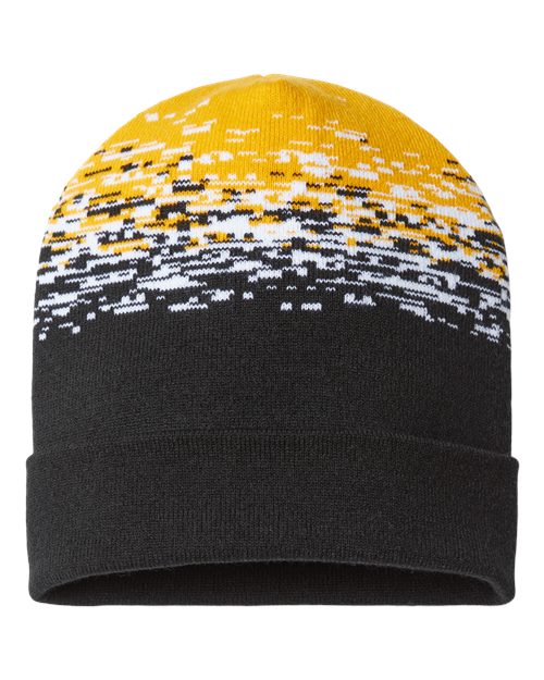 CAP AMERICA USA-Made Static Cuffed Beanie - CAP AMERICA RKS12 CAP AMERICA Black/ White/ Gold One Size