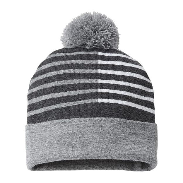 CAP AMERICA USA-Made Half Color Beanie - CAP AMERICA RKH12 CAP AMERICA Heather/ White One Size