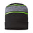 CAP AMERICA USA-Made Variegated Striped Cuffed Beanie - CAP AMERICA RKV12 CAP AMERICA Black/ Neon Yellow One Size
