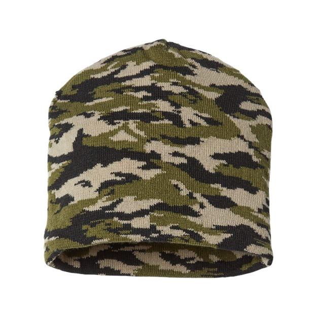 CAP AMERICA USA-Made Camo Beanie - CAP AMERICA RKC9 CAP AMERICA Vintage Tiger Camo One Size