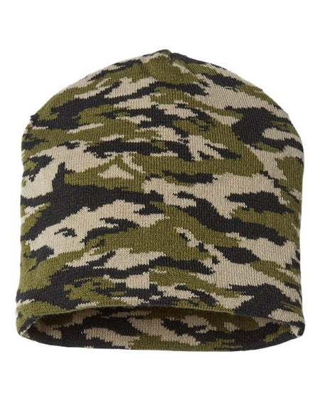 CAP AMERICA USA-Made Camo Beanie - CAP AMERICA RKC9 CAP AMERICA Vintage Tiger Camo One Size