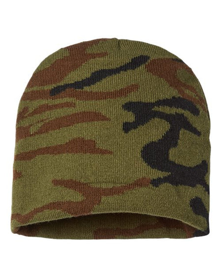 CAP AMERICA USA-Made Camo Beanie - CAP AMERICA RKC9 CAP AMERICA Woodland Camo One Size