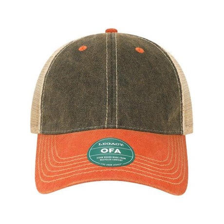 LEGACY Old Favorite Trucker Cap - LEGACY OFA Caps LEGACY Black/ Orange/ Khaki Adjustable