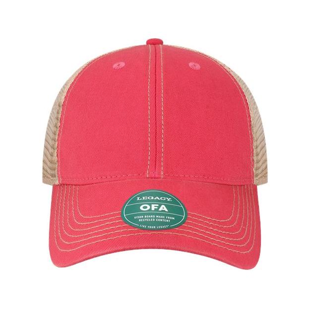 LEGACY Old Favorite Trucker Cap - LEGACY OFA Caps LEGACY Dark Pink/ Khaki Adjustable