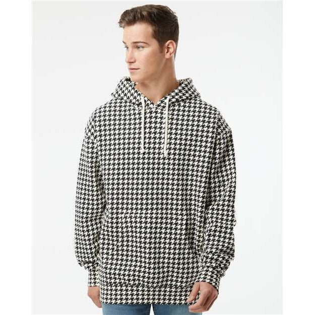 Independent Trading Co. Heavyweight Hooded Sweatshirt - Houndstooth - Independent Trading Co. IND4000 Independent Trading Co. Houndstooth XS