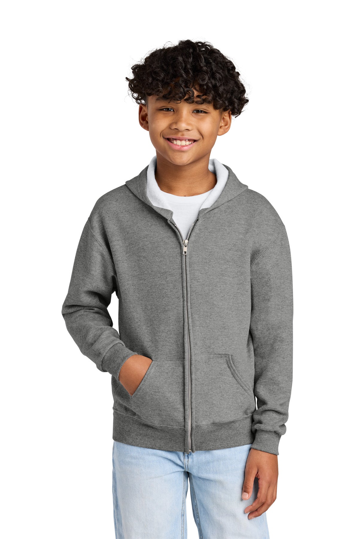 Jerzees ®  - Youth NuBlend ®  Full-Zip Hooded Sweatshirt.  993B - Jerzees 993B