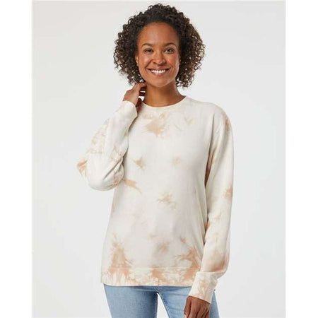 Independent Trading Co. Midweight Tie-Dyed Crewneck Sweatshirt - Independent Trading Co. PRM3500TD Independent Trading Co.