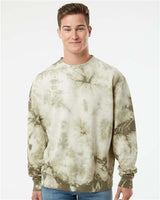 Independent Trading Co. Unisex Midweight Tie-Dyed Crewneck Sweatshirt - Independent Trading Co. PRM3500TD