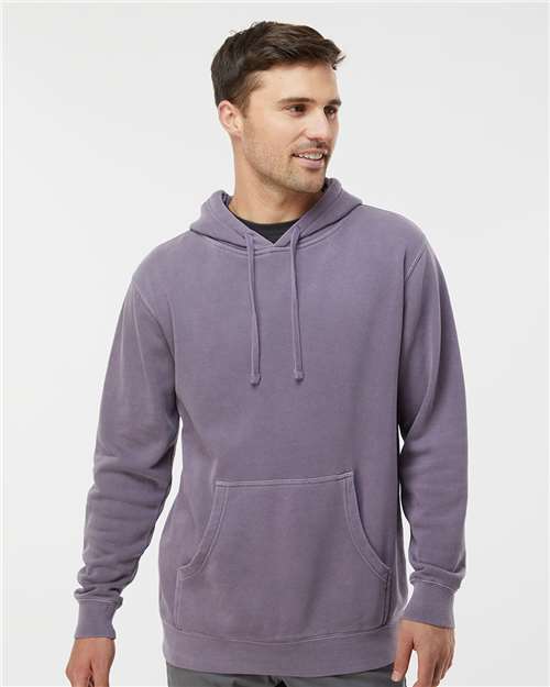 Independent Trading Co. Midweight Pigment-Dyed Hooded Sweatshirt - Pigment Plum - Independent Trading Co. PRM4500 Independent Trading Co.