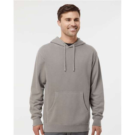 Independent Trading Co. Midweight Pigment-Dyed Hooded Sweatshirt - Pigment Cement - Independent Trading Co. PRM4500 Independent Trading Co. Pigment Cement XS