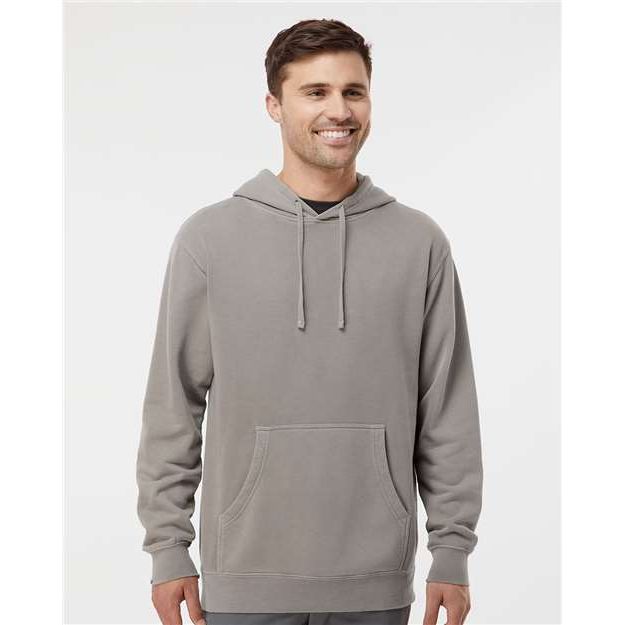 Independent Trading Co. Midweight Pigment-Dyed Hooded Sweatshirt - Pigment Cement - Independent Trading Co. PRM4500 Independent Trading Co.