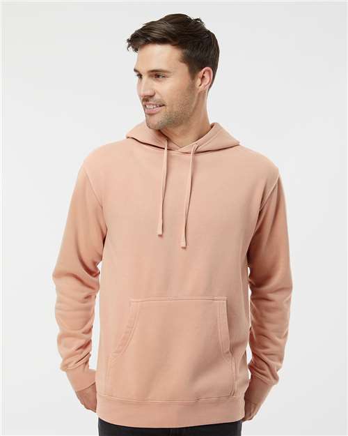 Independent Trading Co. Midweight Pigment-Dyed Hooded Sweatshirt - Pigment Dusty Pink - Independent Trading Co. PRM4500 Independent Trading Co.