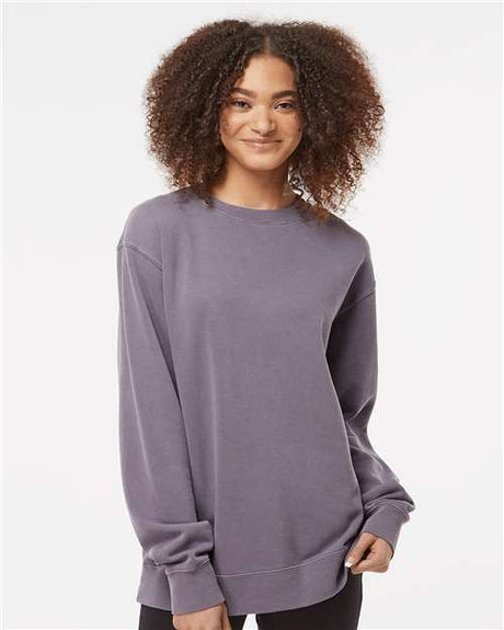 Independent Trading Co. PRM3500 Unisex Midweight Pigment-Dyed Crewneck Sweatshirt | Wholesale Pigment-Dyed Crewneck