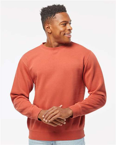 Independent Trading Co. Midweight Pigment-Dyed Crewneck Sweatshirt - Pigment Amber - Independent Trading Co. PRM3500 Independent Trading Co.