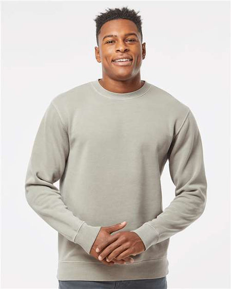 Independent Trading Co. Midweight Pigment-Dyed Crewneck Sweatshirt - Pigment Cement - Independent Trading Co. PRM3500 Independent Trading Co.