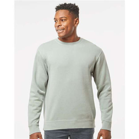 Independent Trading Co. Midweight Pigment-Dyed Crewneck Sweatshirt - Pigment Sage - Independent Trading Co. PRM3500 Independent Trading Co.