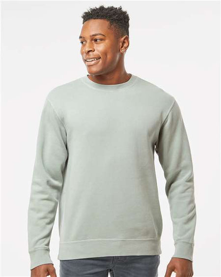 Independent Trading Co. Midweight Pigment-Dyed Crewneck Sweatshirt - Pigment Sage - Independent Trading Co. PRM3500 Independent Trading Co.