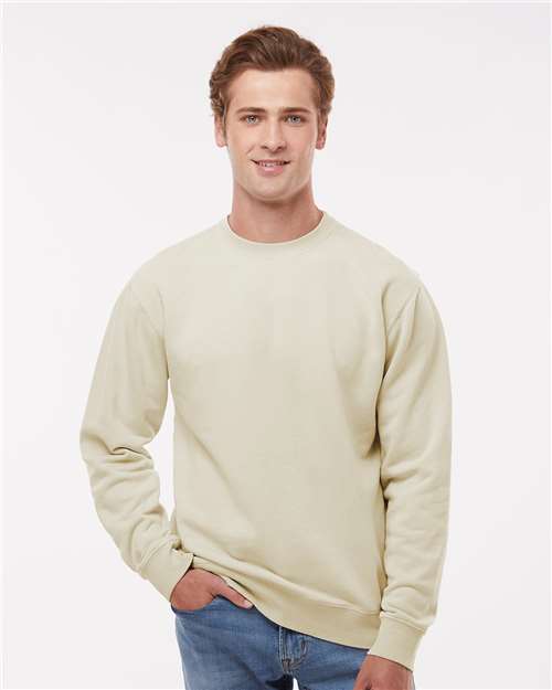 Independent Trading Co. Midweight Pigment-Dyed Crewneck Sweatshirt - Pigment Ivory - Independent Trading Co. PRM3500 Independent Trading Co.