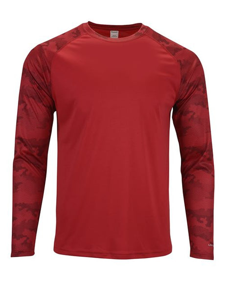 Paragon Unisex Cayman Performance Camo Colorblocked Long Sleeve T-Shirt - Paragon 216